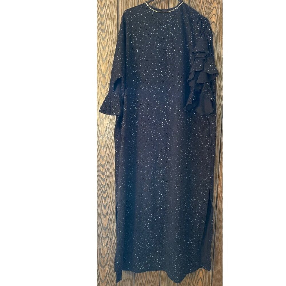 Vintage Black Glittery Dress-3XL